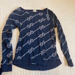 J Crew long sleeve nautical t shirt size small